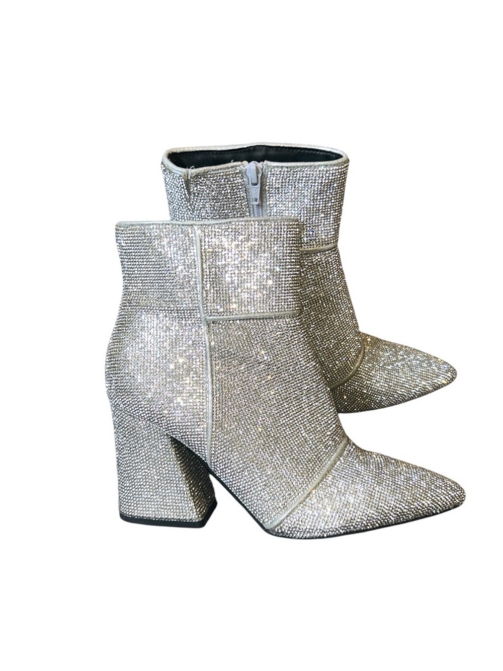 Target Silver Rhinestone Ankle Booties